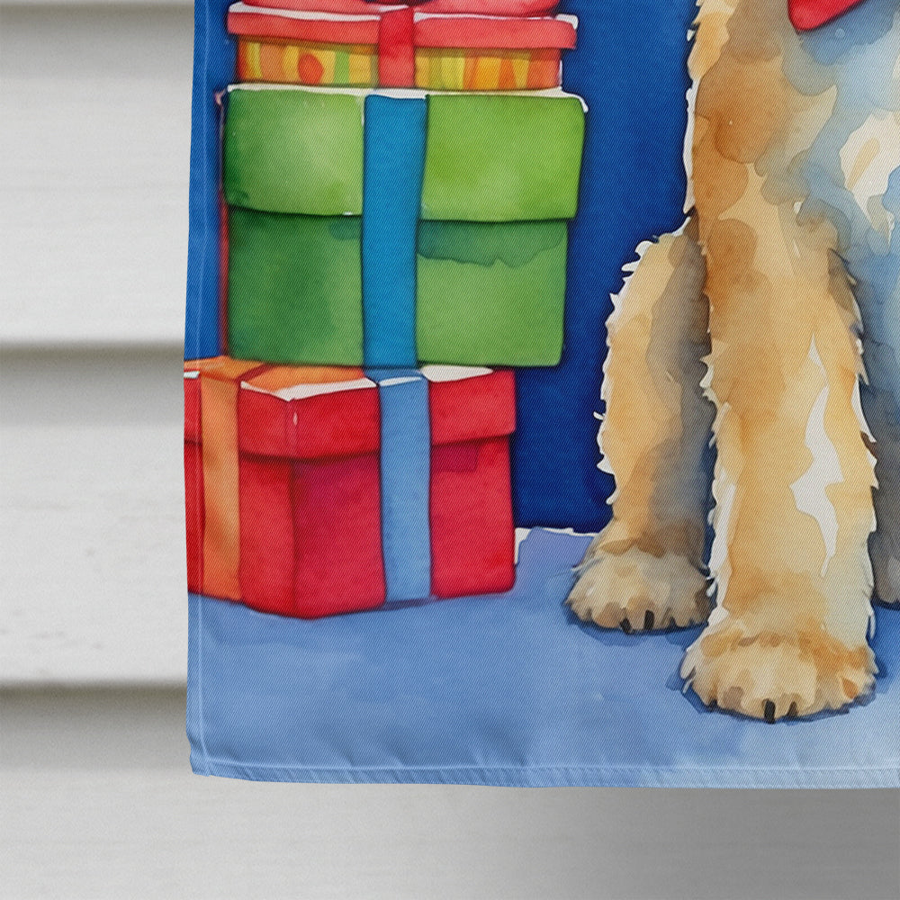 Wheaten Terrier Christmas Reindeer House Flag