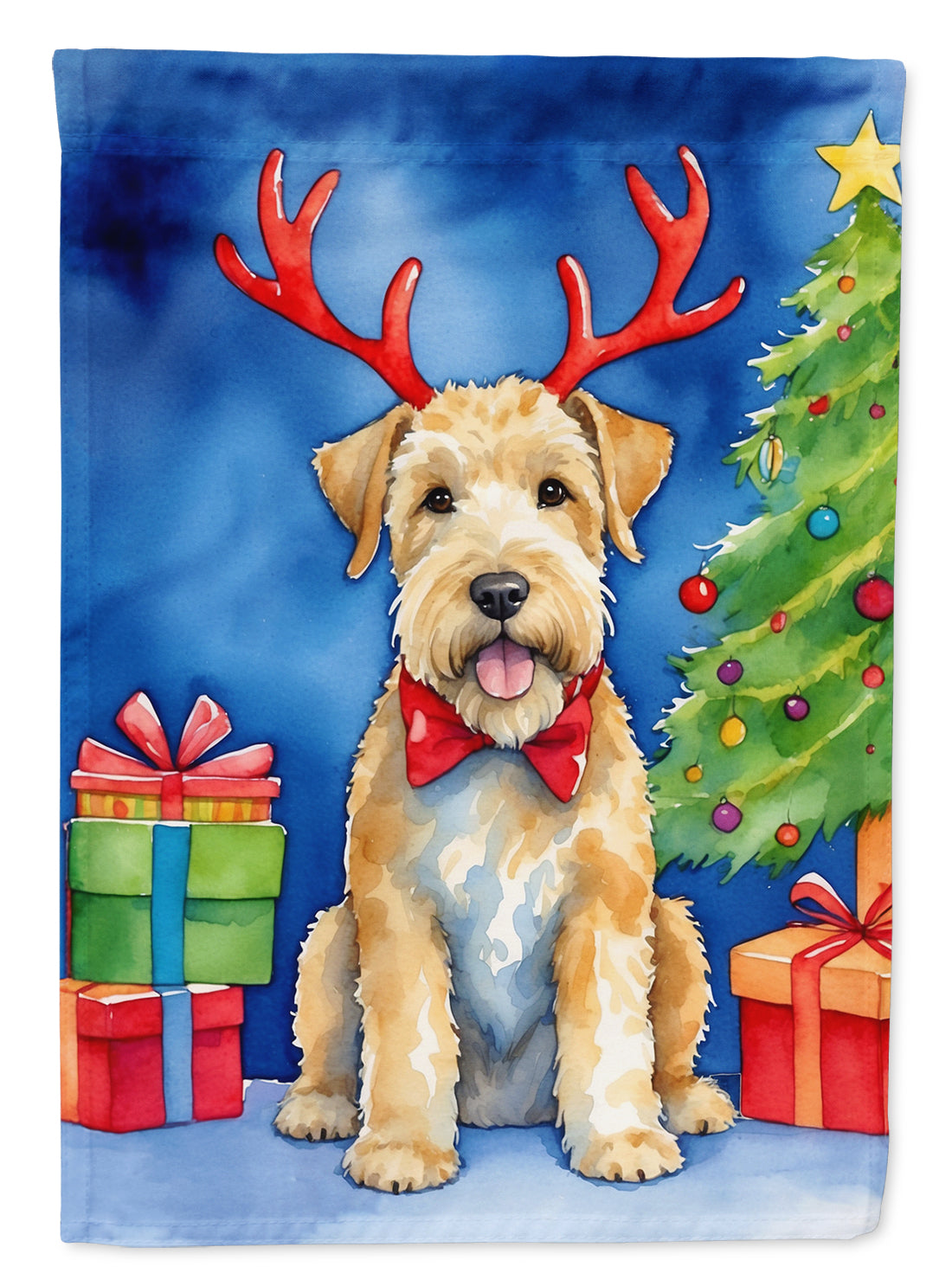 Buy this Wheaten Terrier Christmas Reindeer Garden Flag