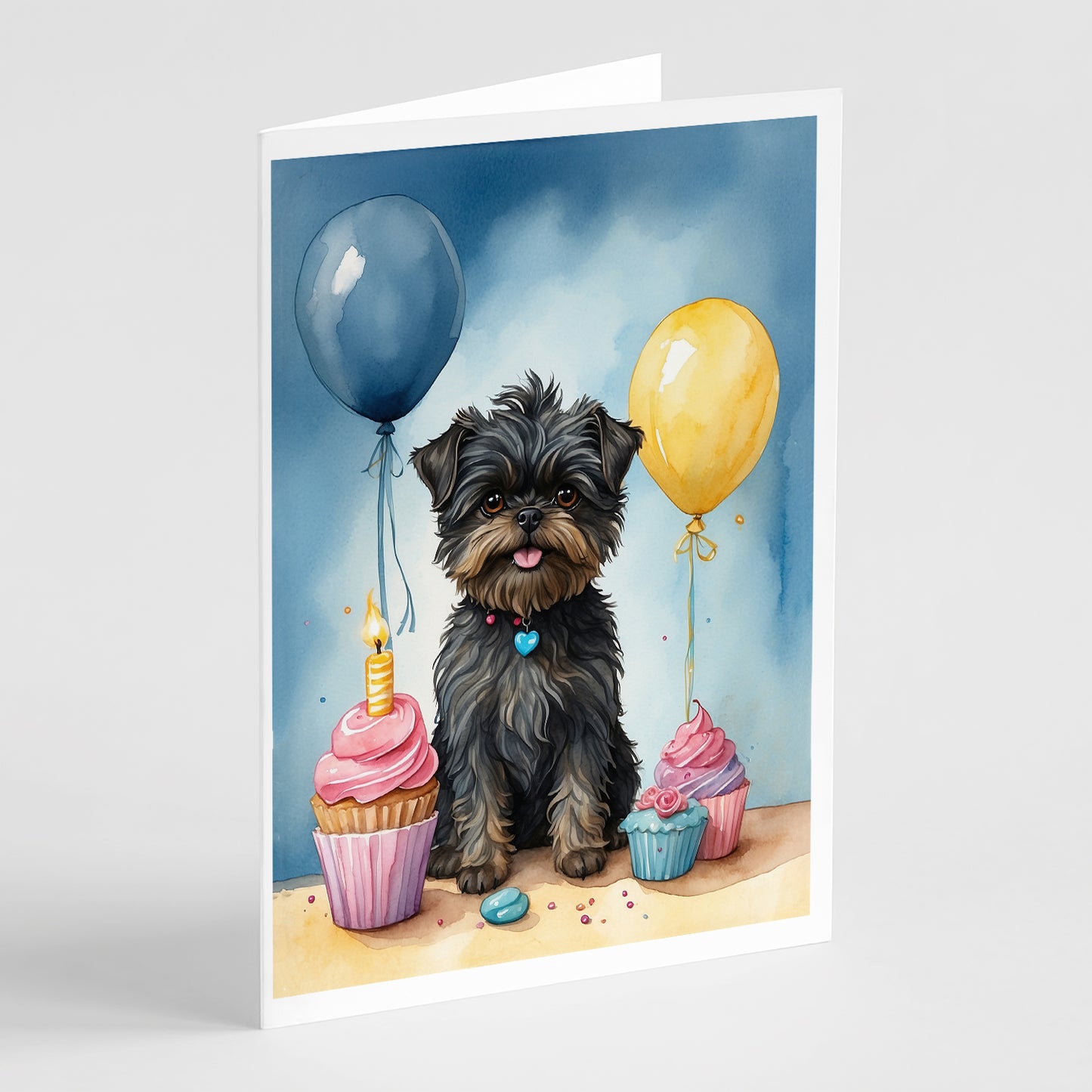 Buy this Affenpinscher Happy Birthday Greeting Cards Pack of 8