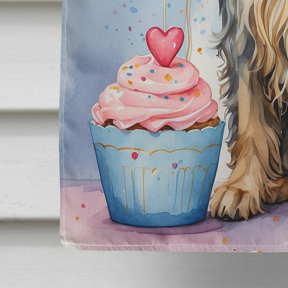 Afghan Hound Happy Birthday House Flag