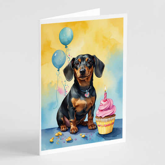 Buy this Dachshund Happy Birthday Greeting Cards Pack of 8