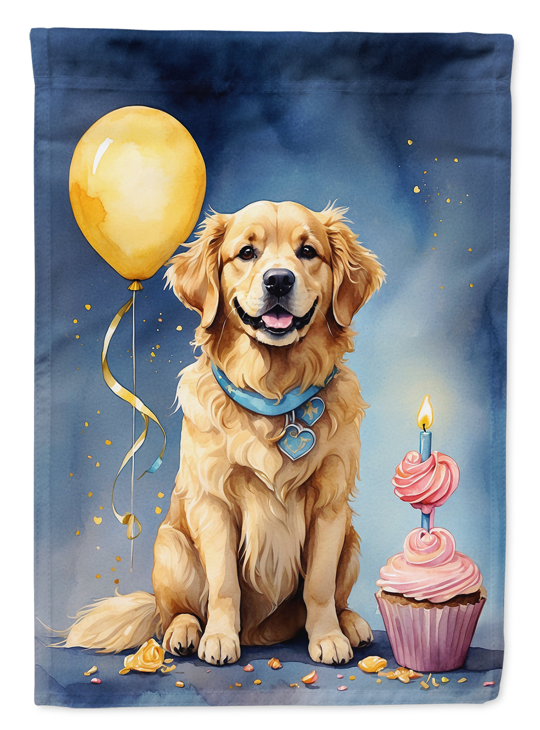 Buy this Golden Retriever Happy Birthday Garden Flag