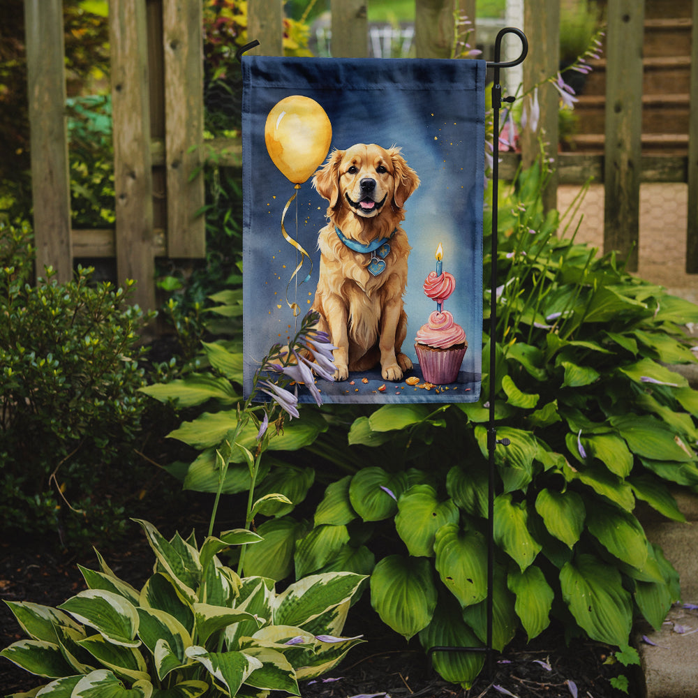 Golden Retriever Happy Birthday Garden Flag