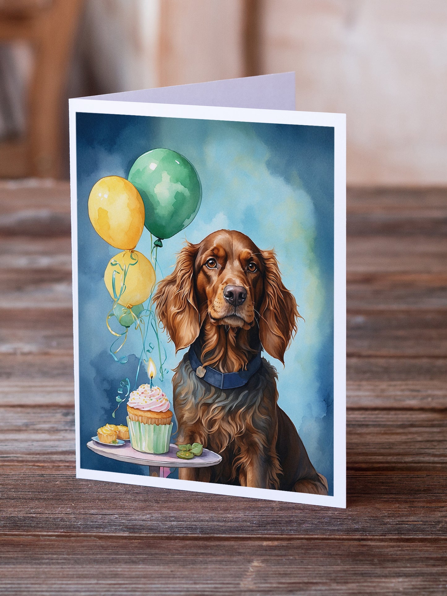 Irish Setter Happy Birthday Greeting Cards Pack of 8