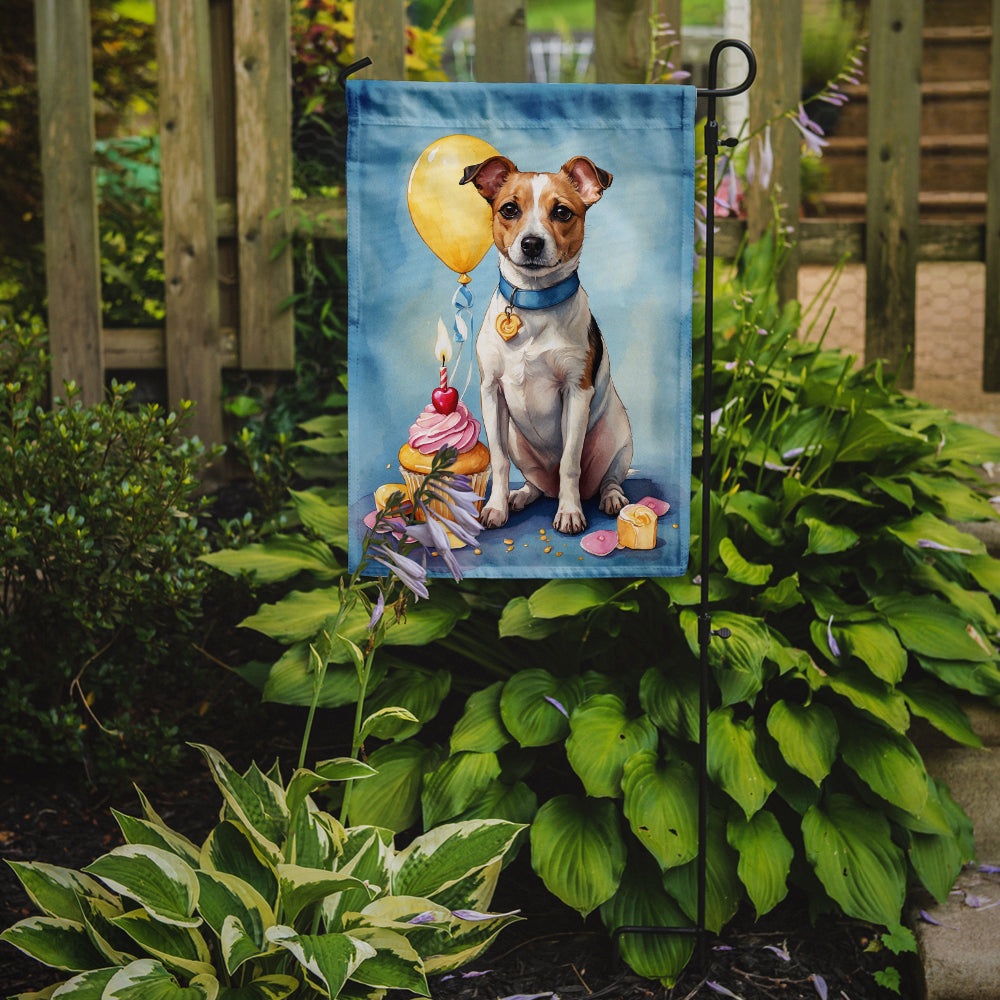 Jack Russell Terrier Happy Birthday Garden Flag