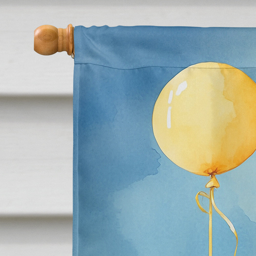 Japanese Chin Happy Birthday House Flag