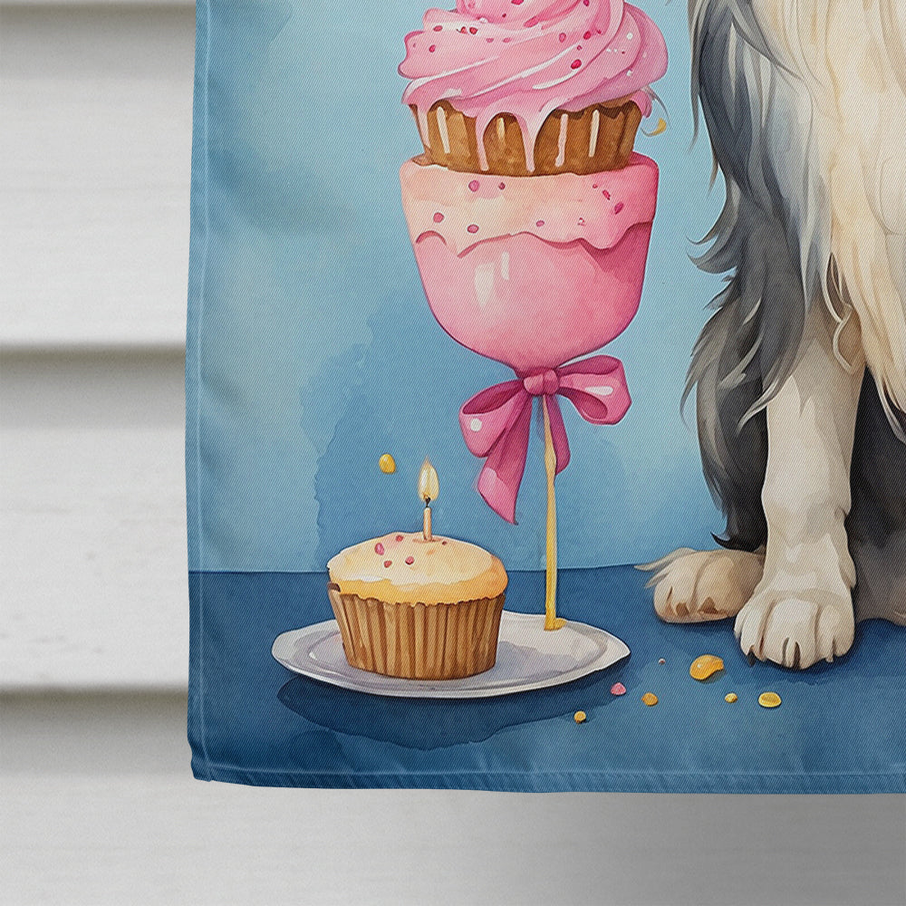 Japanese Chin Happy Birthday House Flag