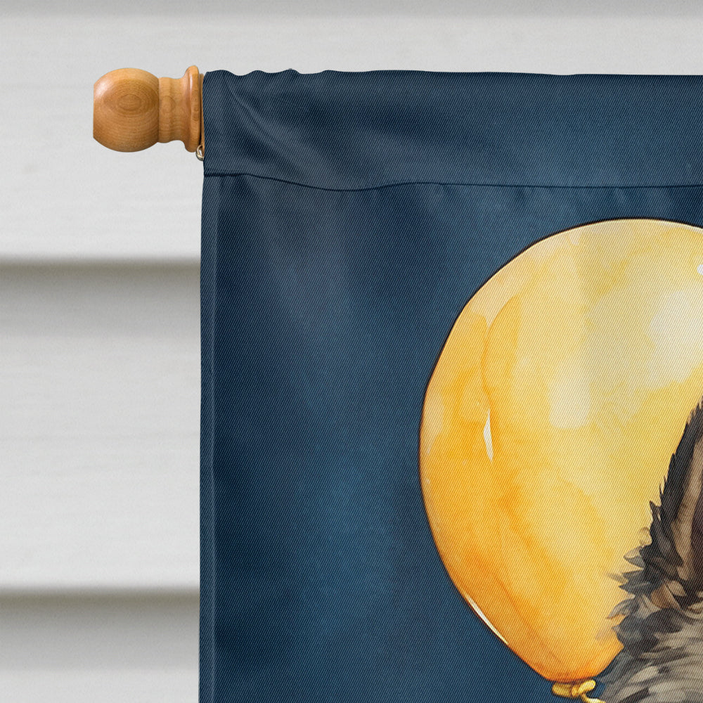 Keeshond Happy Birthday House Flag