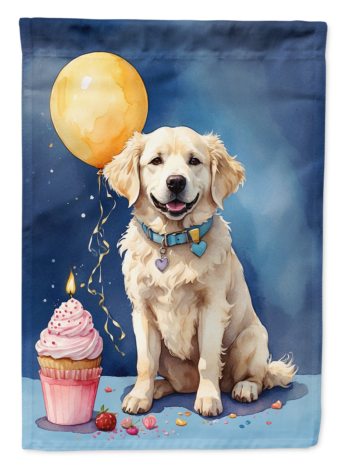 Buy this Kuvasz Happy Birthday Garden Flag