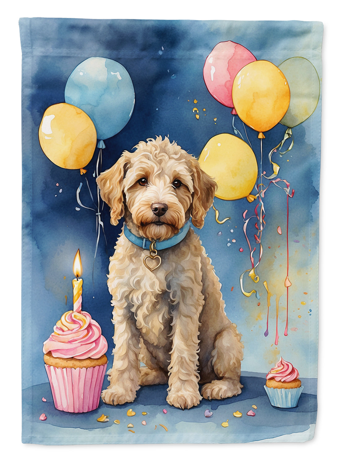 Buy this Labradoodle Happy Birthday Garden Flag