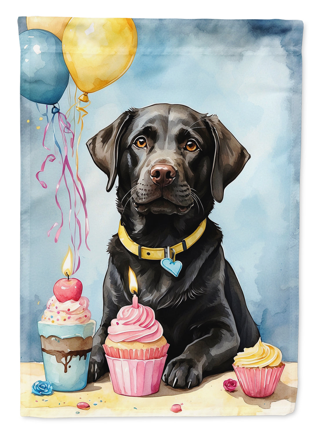 Buy this Black Labrador Retriever Happy Birthday House Flag