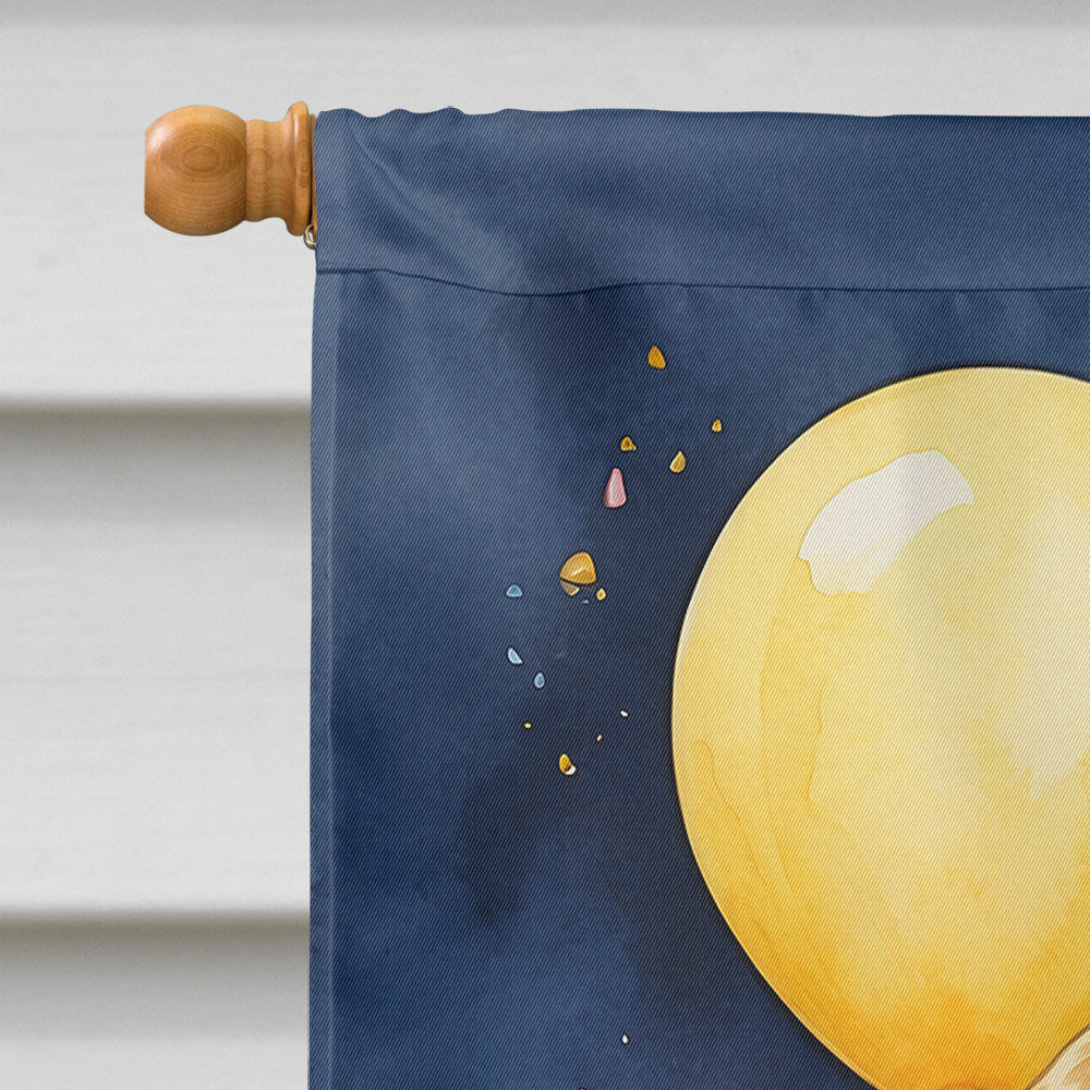 Yellow Labrador Retriever Happy Birthday House Flag