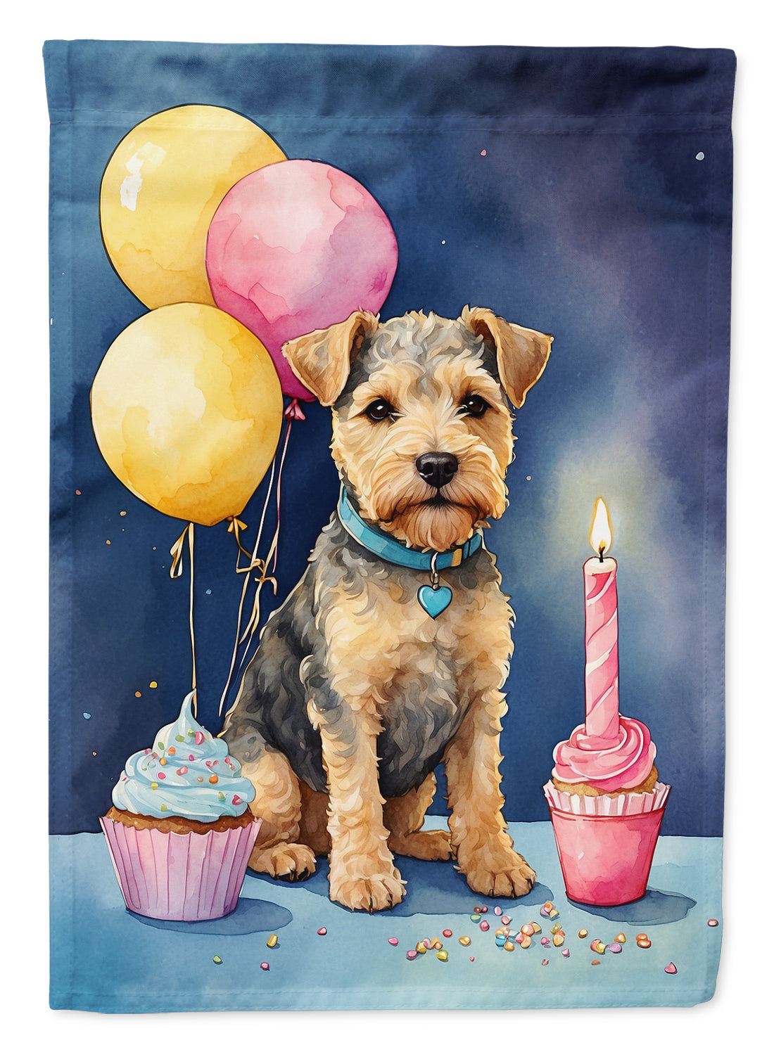 Buy this Lakeland Terrier Happy Birthday Garden Flag