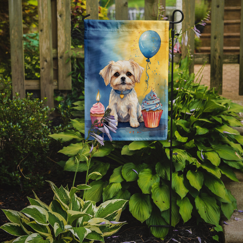Maltese Happy Birthday Garden Flag