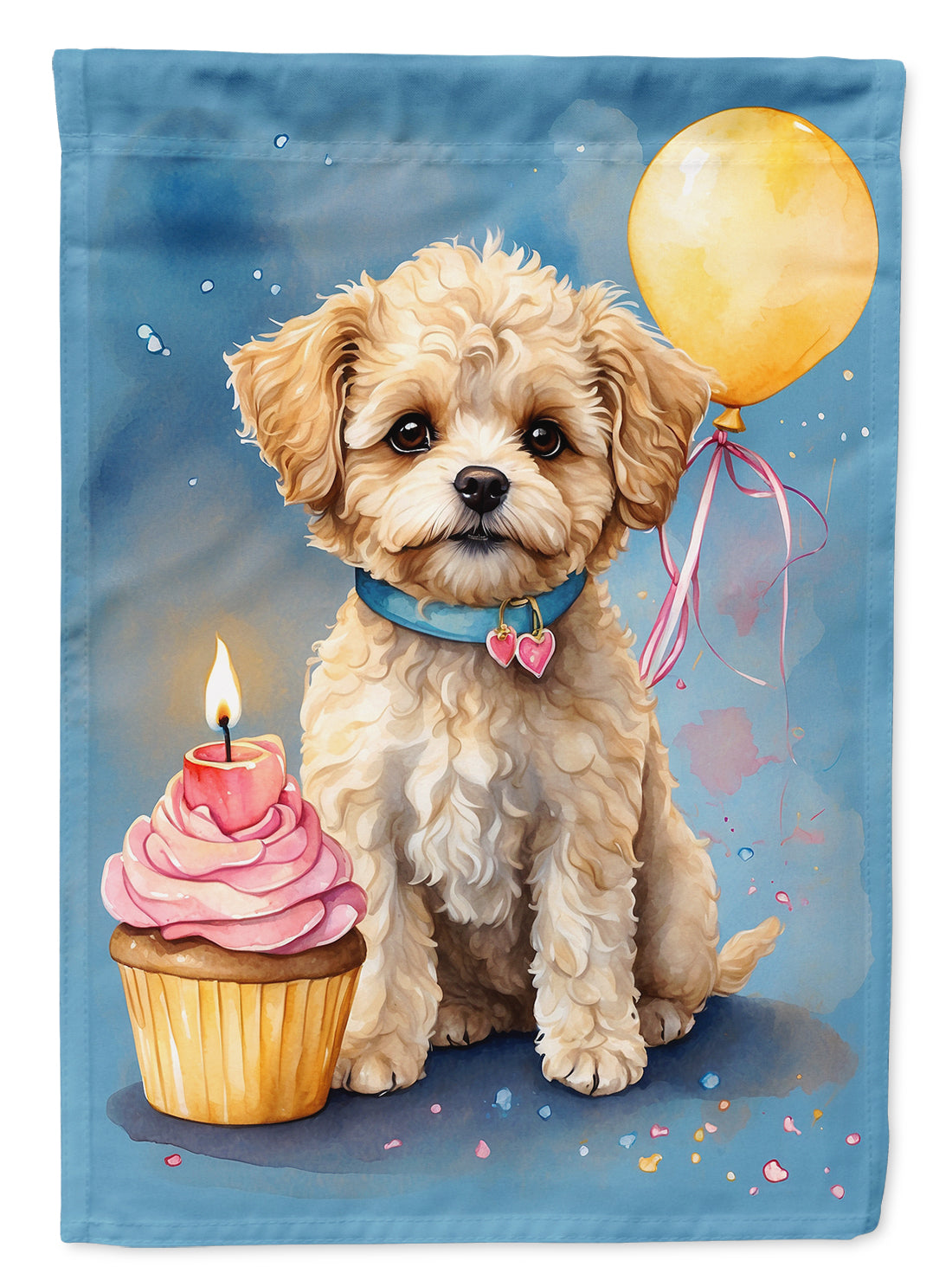 Buy this Maltipoo Happy Birthday Garden Flag