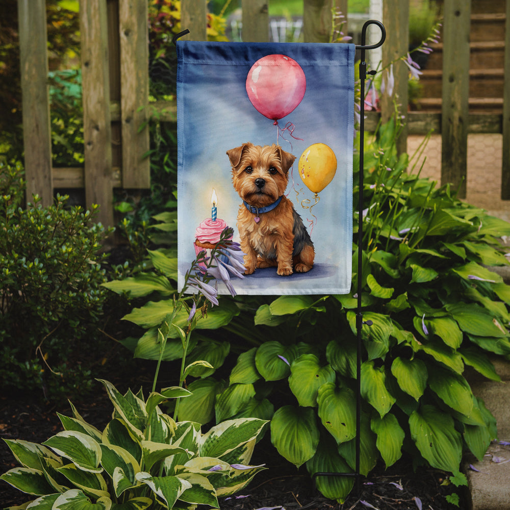 Norfolk Terrier Happy Birthday Garden Flag