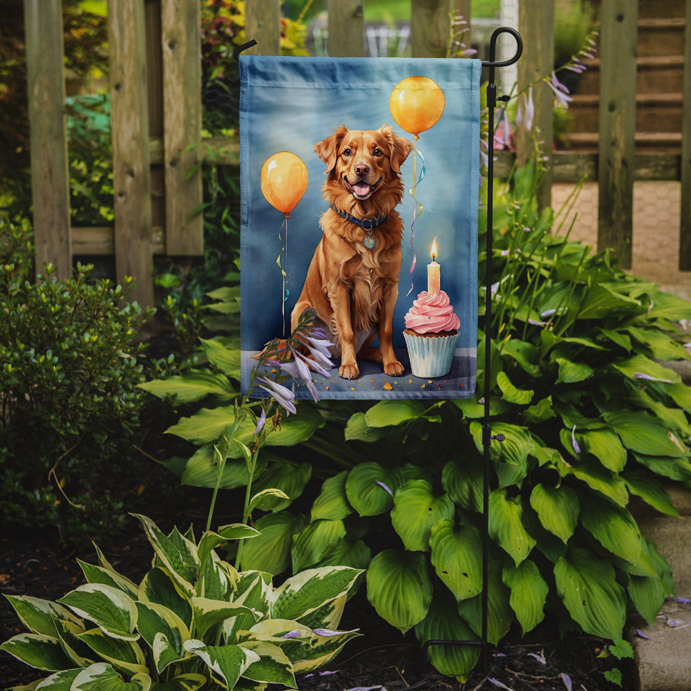 Nova Scotia Duck Tolling Retriever Happy Birthday Garden Flag