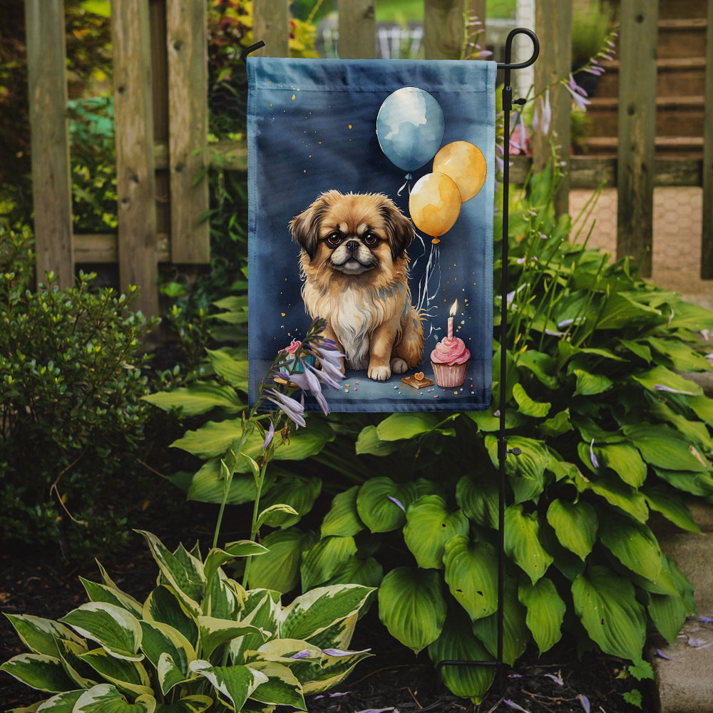 Pekingese Happy Birthday Garden Flag