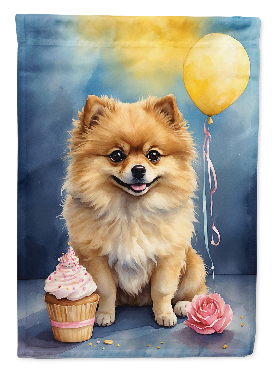 Buy this Pomeranian Happy Birthday House Flag