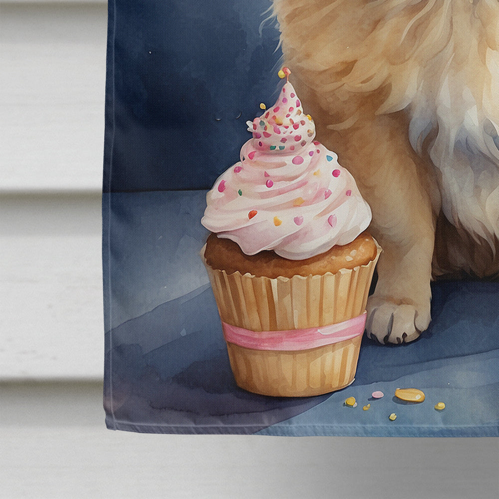 Pomeranian Happy Birthday House Flag