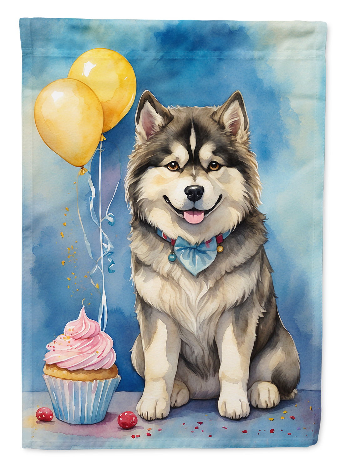 Buy this Alaskan Malamute Happy Birthday House Flag