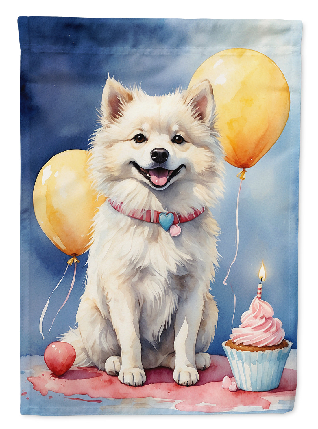 Buy this American Eskimo Happy Birthday Garden Flag