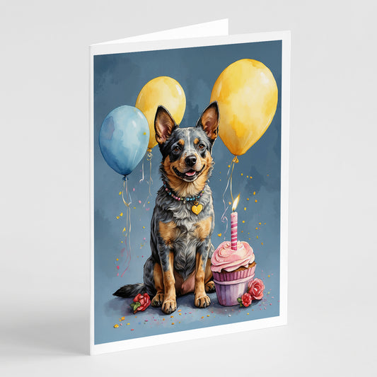 Buy this Australian Cattle Dog Happy Birthday Greeting Cards Pack of 8