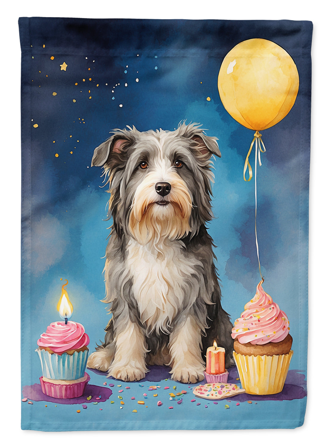 Buy this Bearded Collie Happy Birthday House Flag