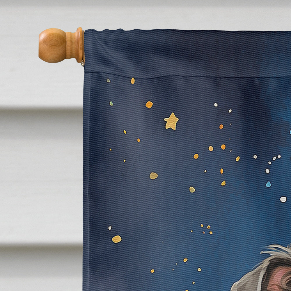 Bearded Collie Happy Birthday House Flag