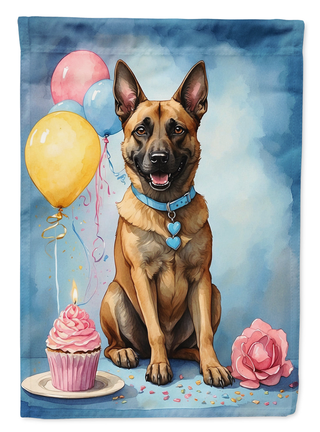 Buy this Belgian Malinois Happy Birthday House Flag