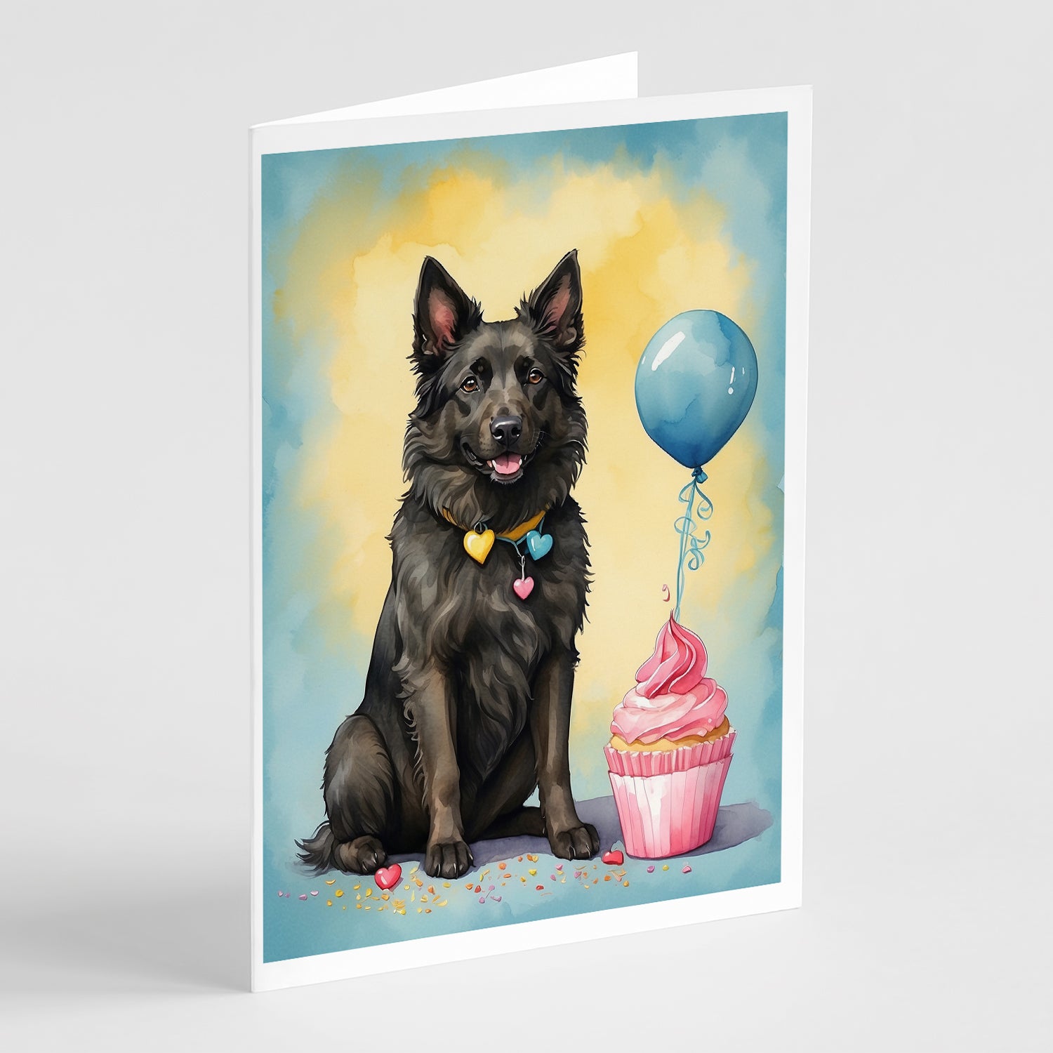 Buy this Belgian Sheepdog Happy Birthday Greeting Cards Pack of 8