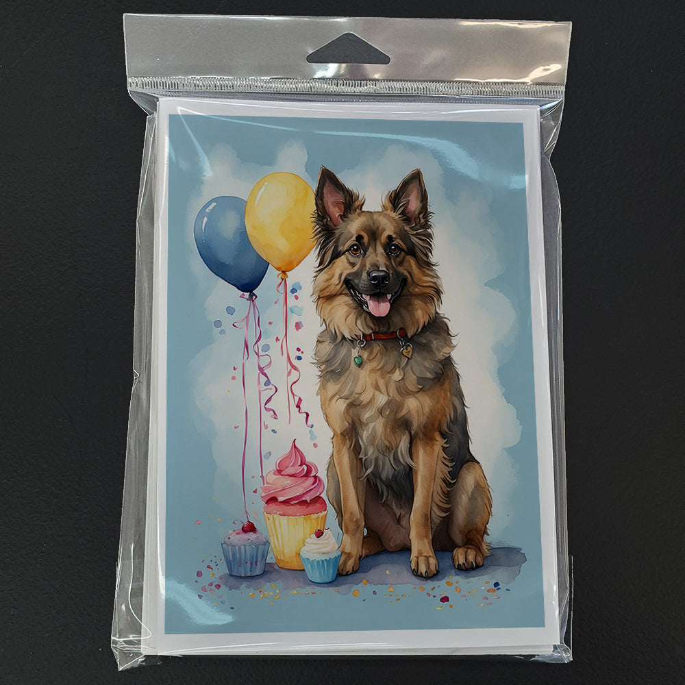 Belgian Tervuren Happy Birthday Greeting Cards Pack of 8