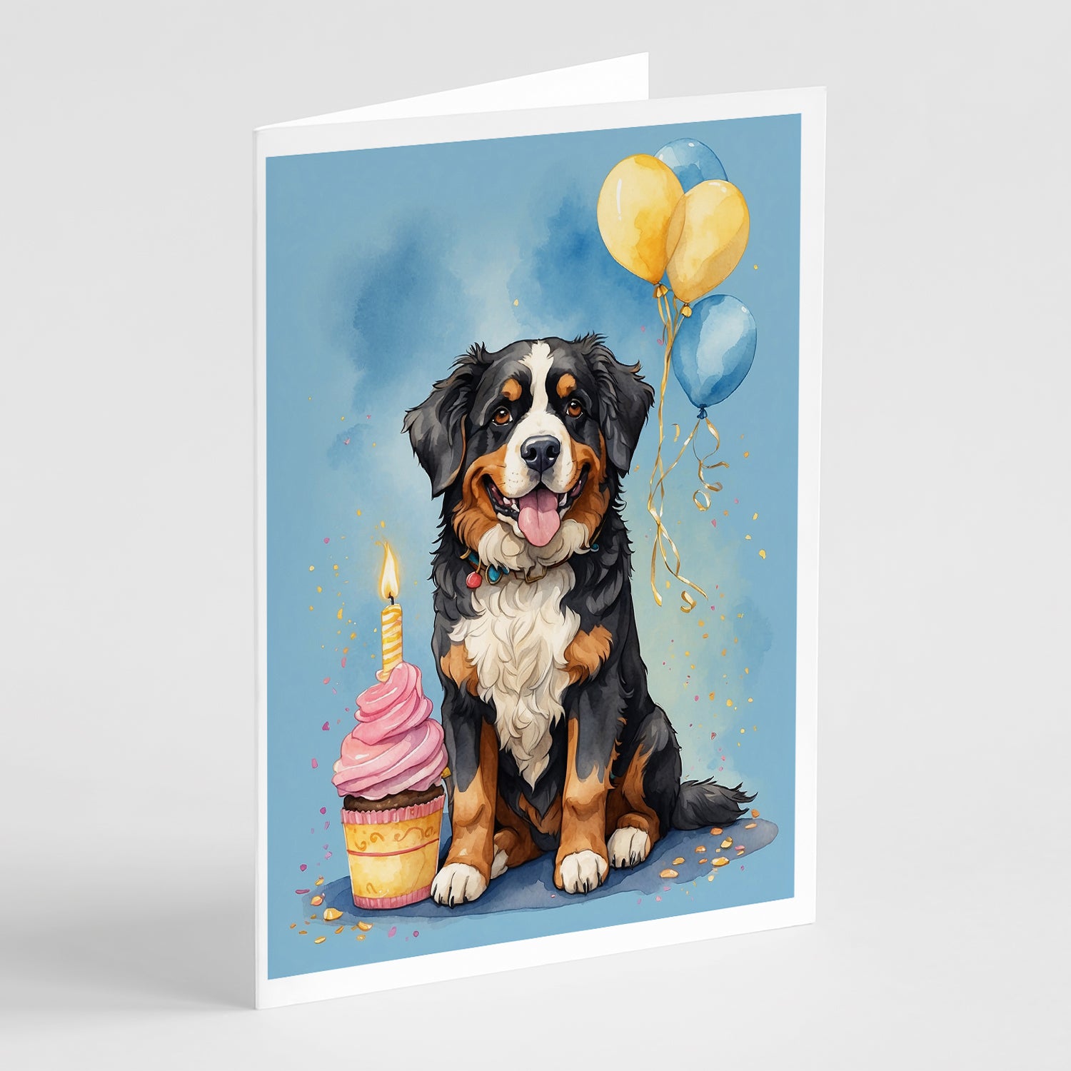 Buy this Bernese Mountain Dog Happy Birthday Greeting Cards Pack of 8