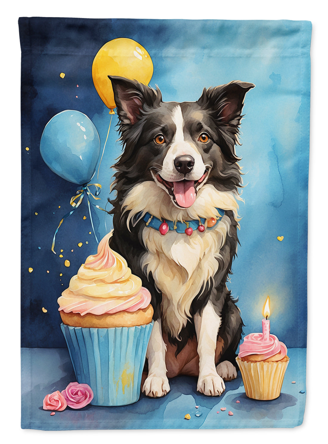 Buy this Border Collie Happy Birthday Garden Flag