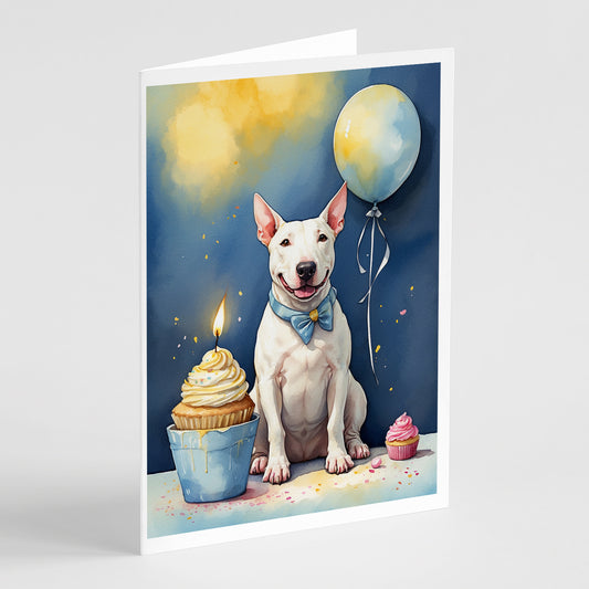 Buy this Bull Terrier Happy Birthday Greeting Cards Pack of 8