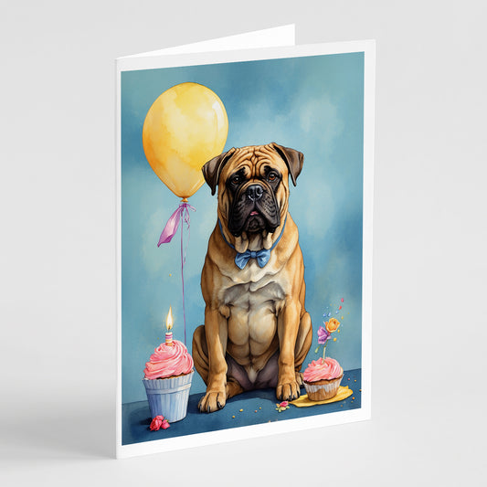 Buy this Bullmastiff Happy Birthday Greeting Cards Pack of 8