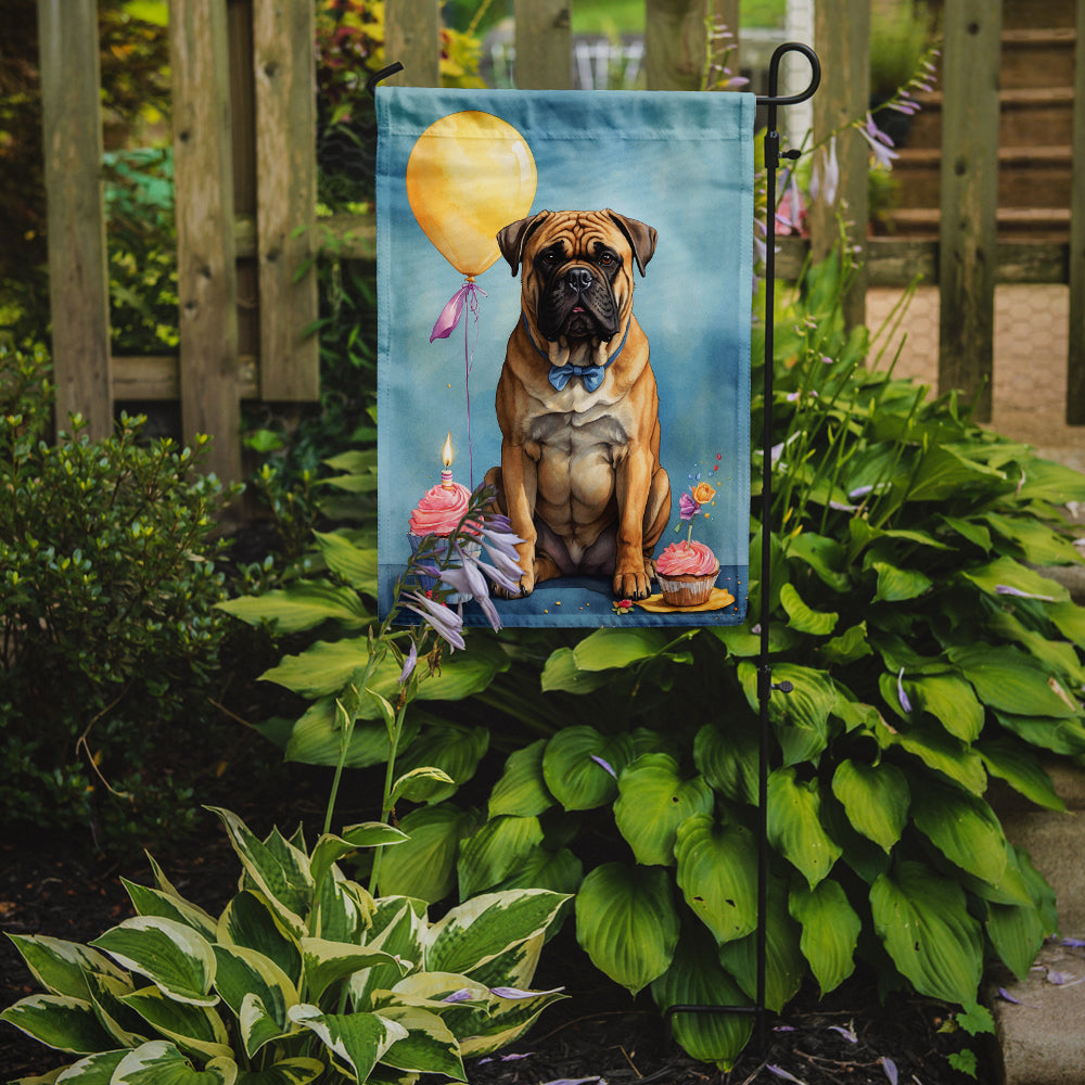 Bullmastiff Happy Birthday Garden Flag
