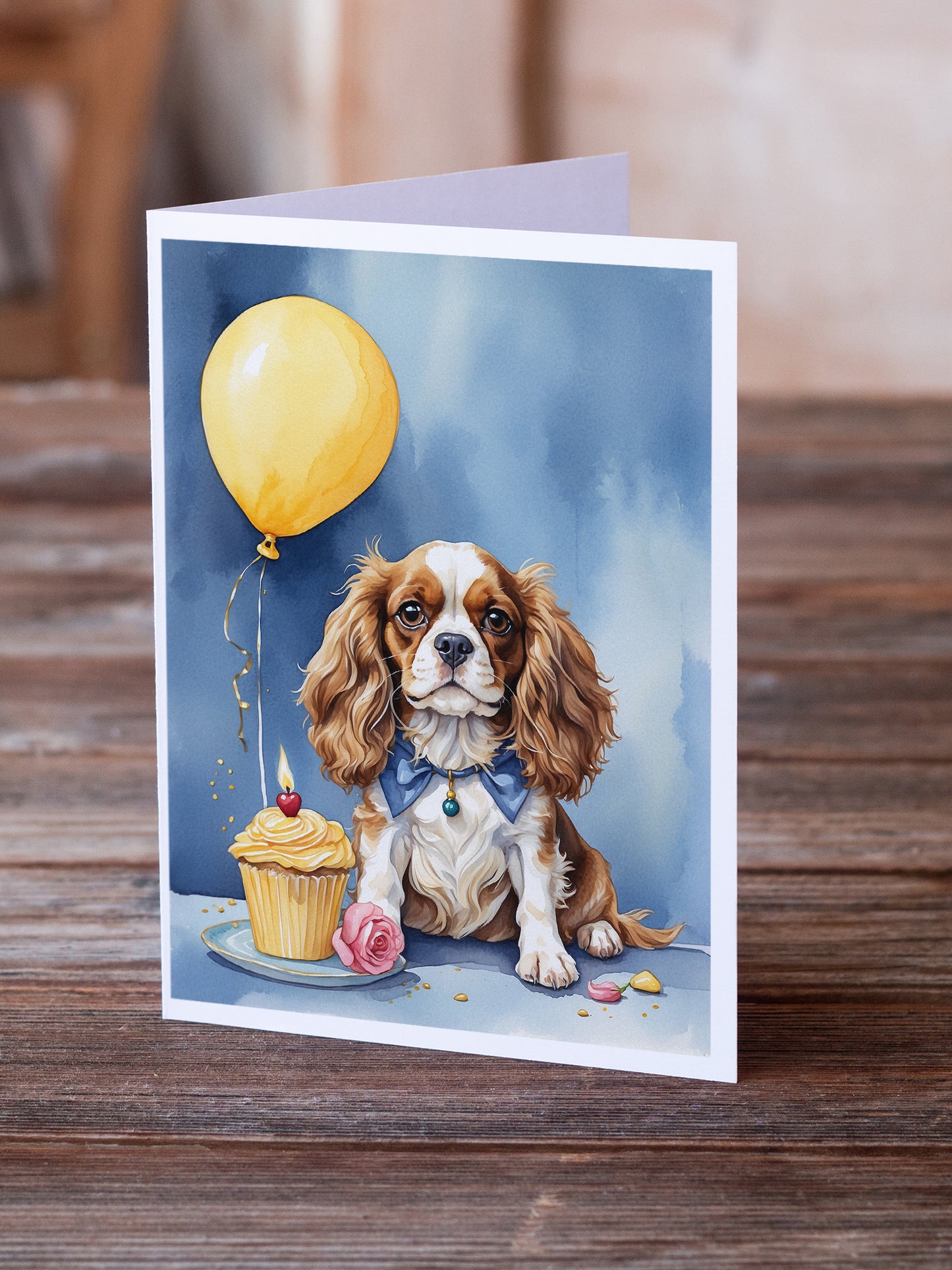 Cavalier Spaniel Happy Birthday Greeting Cards Pack of 8