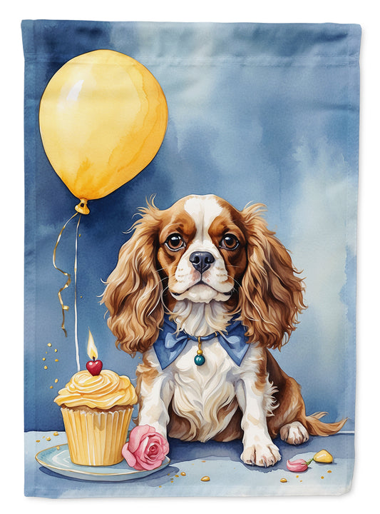 Buy this Cavalier Spaniel Happy Birthday Garden Flag