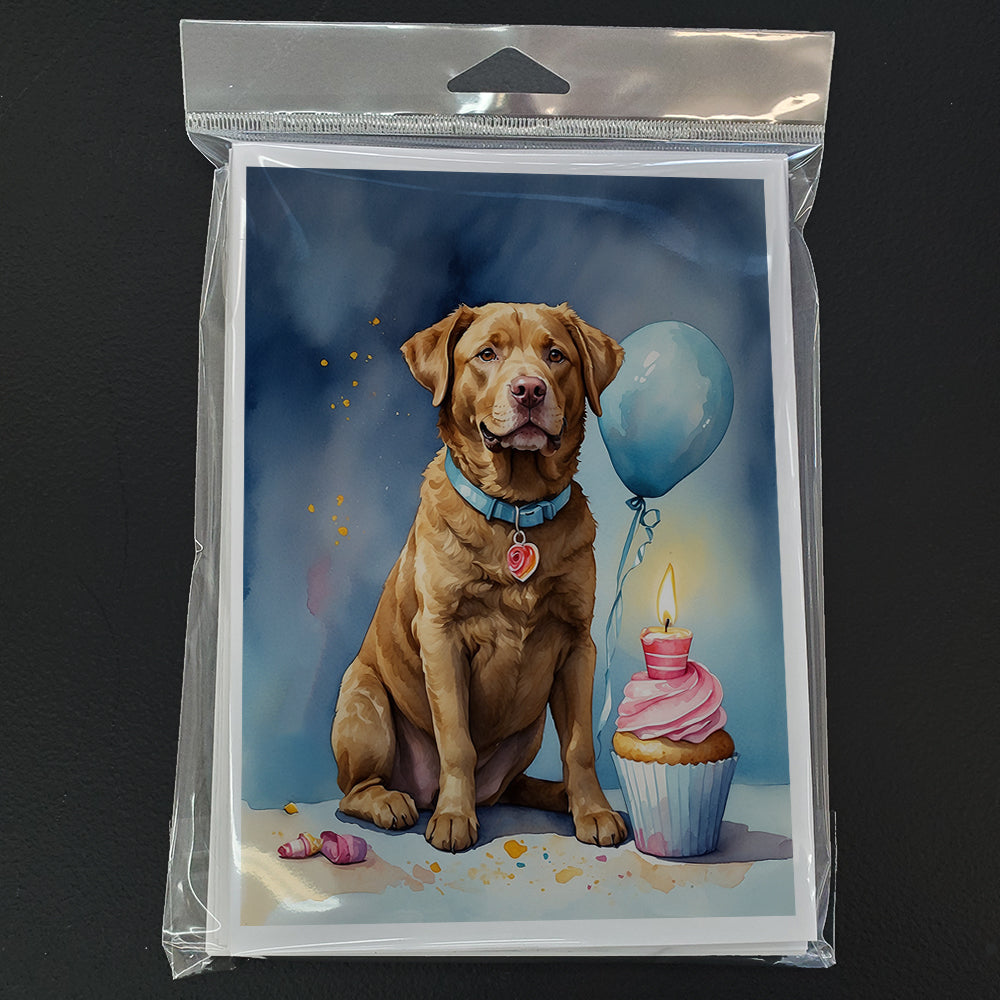 Chesapeake Bay Retriever Happy Birthday Greeting Cards Pack of 8