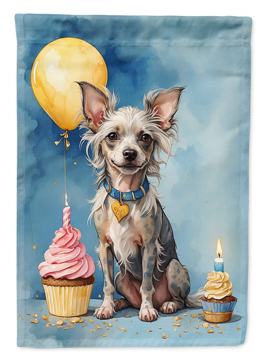 Buy this Chinese Crested Happy Birthday Garden Flag
