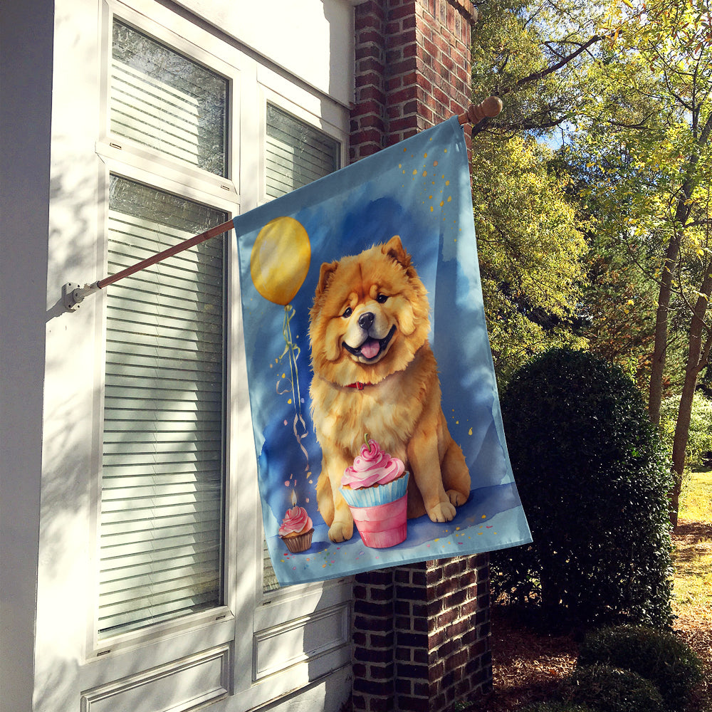 Chow Chow Happy Birthday House Flag