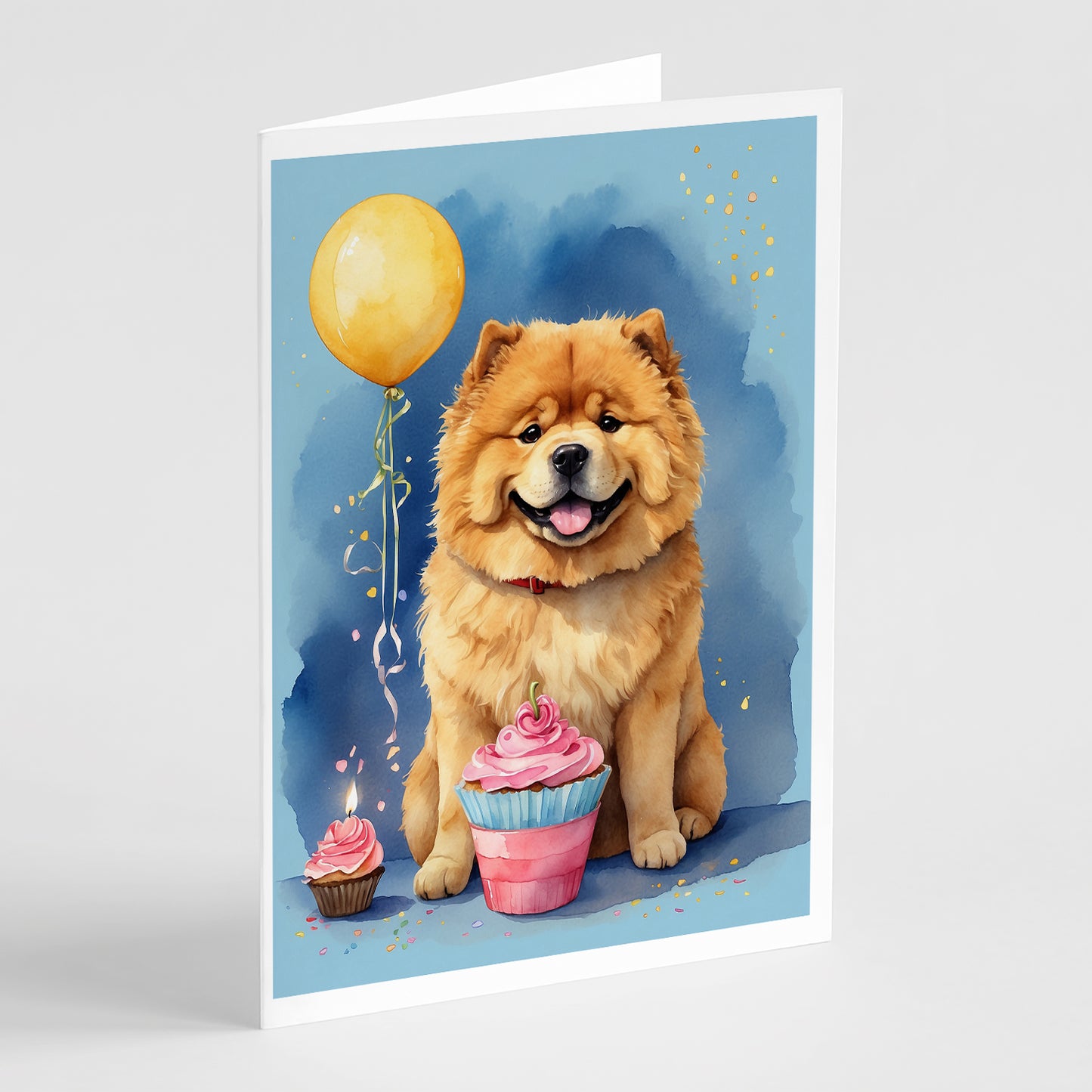 Buy this Chow Chow Happy Birthday Greeting Cards Pack of 8