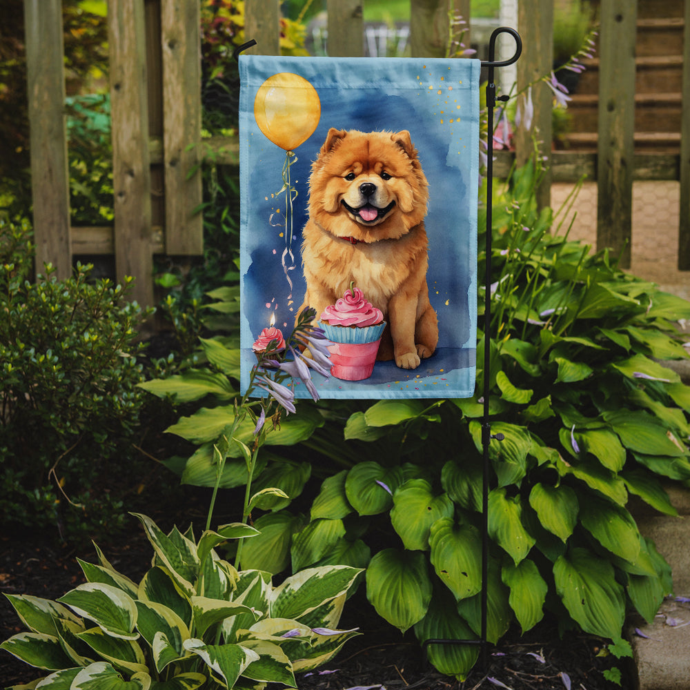 Chow Chow Happy Birthday Garden Flag