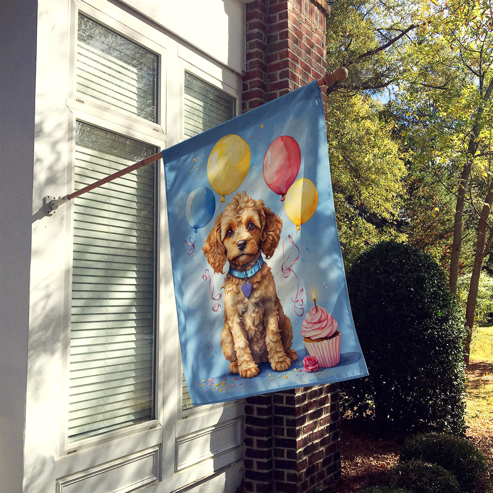Cockapoo Happy Birthday House Flag