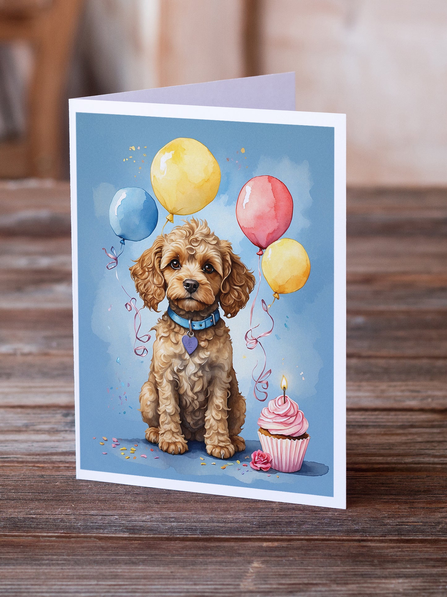 Cockapoo Happy Birthday Greeting Cards Pack of 8