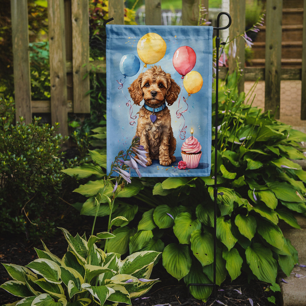 Cockapoo Happy Birthday Garden Flag