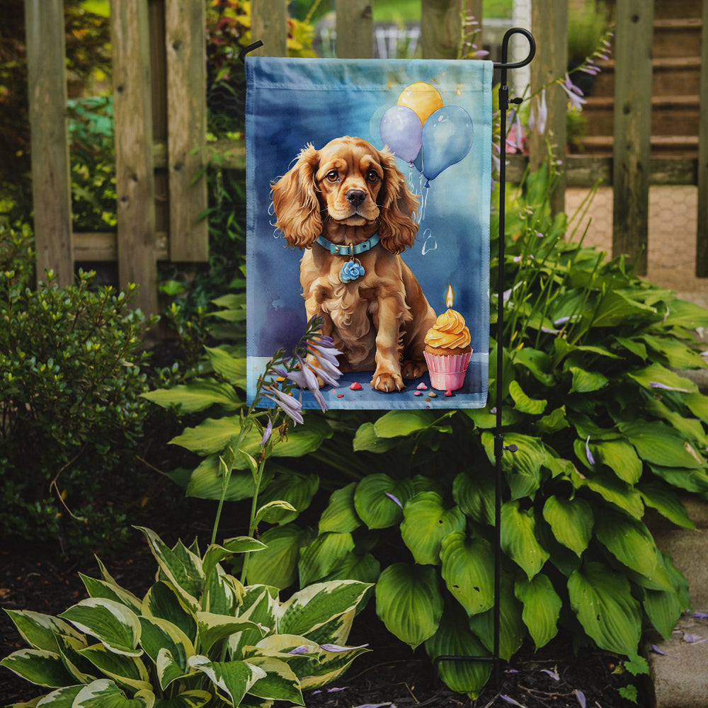Cocker Spaniel Happy Birthday Garden Flag