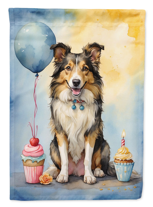 Buy this Collie Happy Birthday House Flag