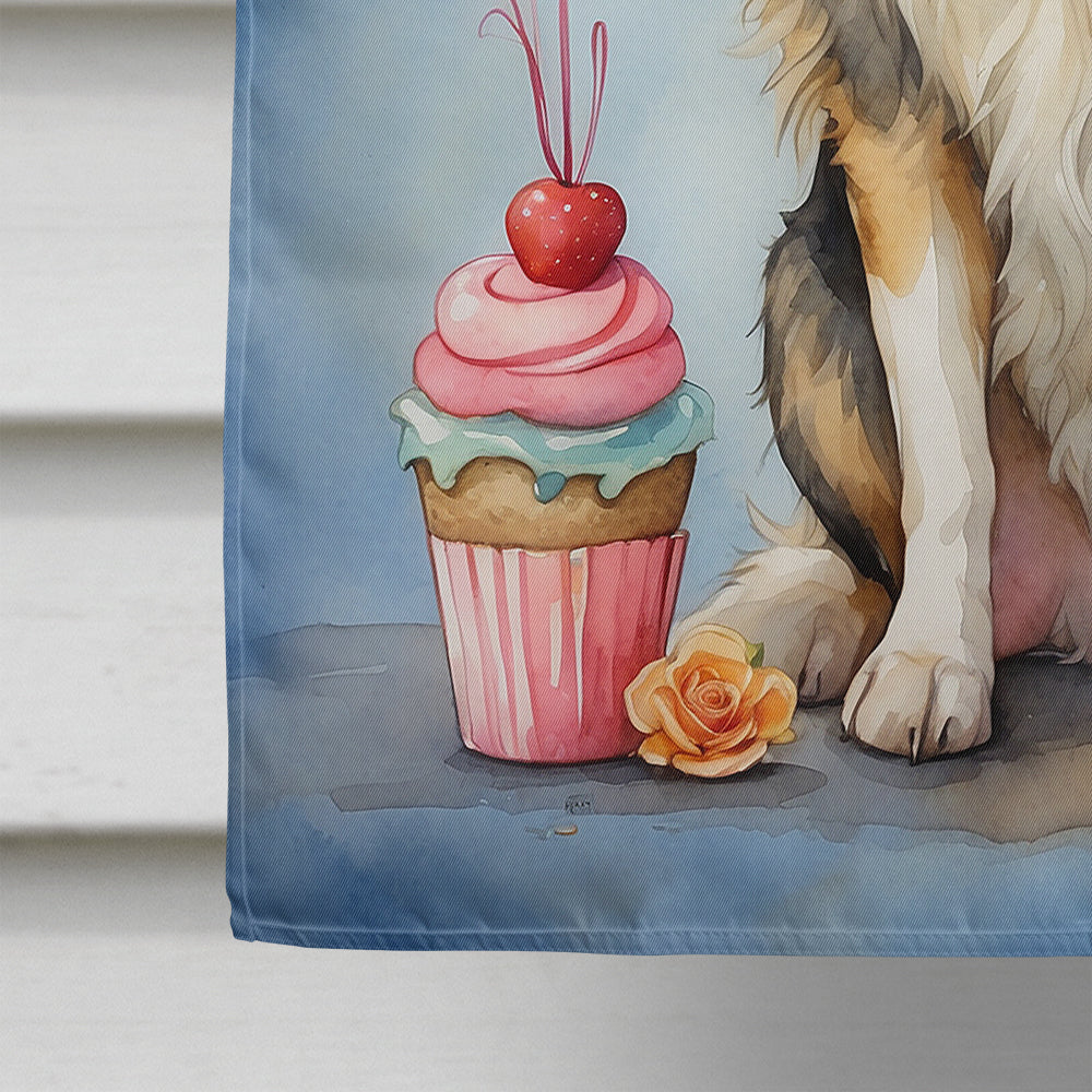 Collie Happy Birthday House Flag
